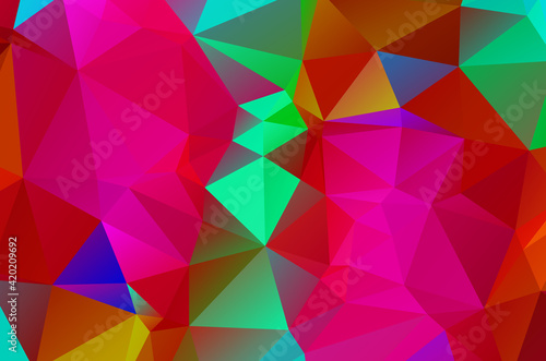 Colorful purple vivid polygonal triangular background pattern