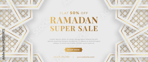 Islamic Arabic Luxury Ramadan Kareem Eid Mubarak Sale Banner