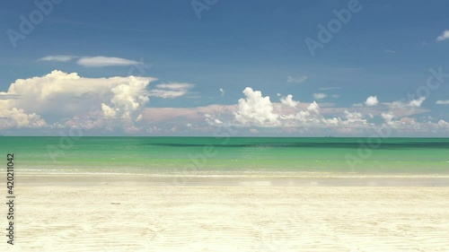 Footage 4k B-roll of sea view Phuket beach in summer tropical island beach and Andaman Ocean Phuket Travel tropical concept Thailand beautiful
