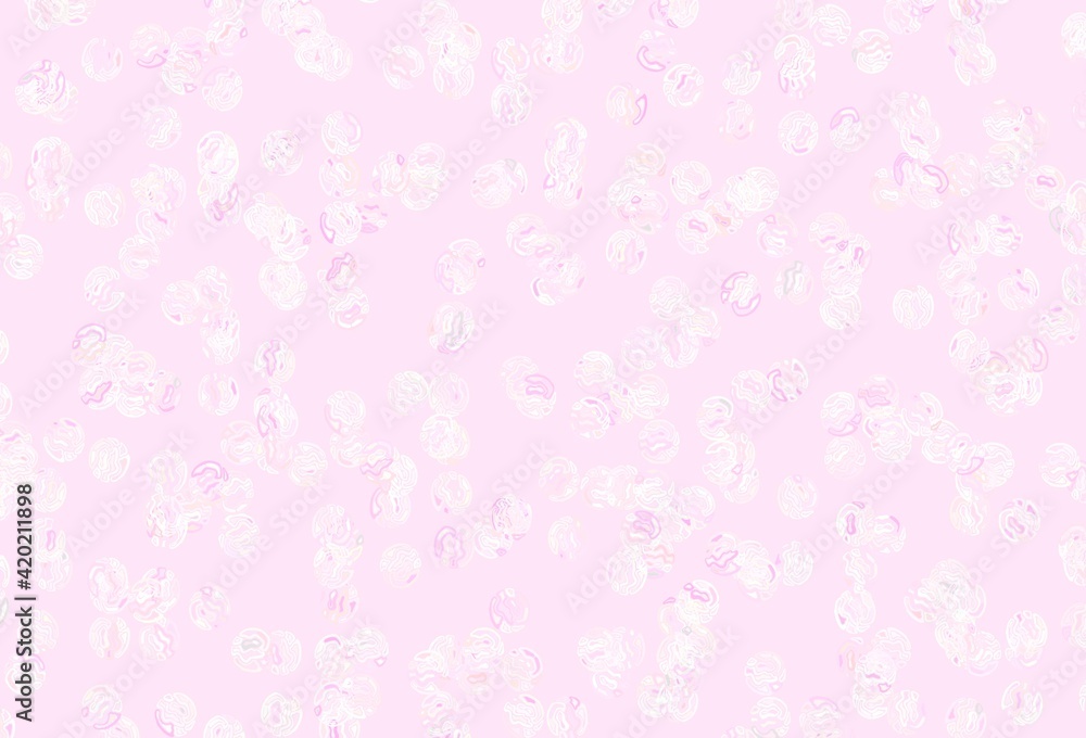 Light Pink, Yellow vector backdrop with dots. Light Pink, Yellow vector backdrop with dots.