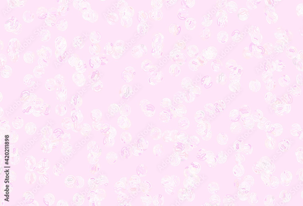 Light Pink, Yellow vector backdrop with dots.