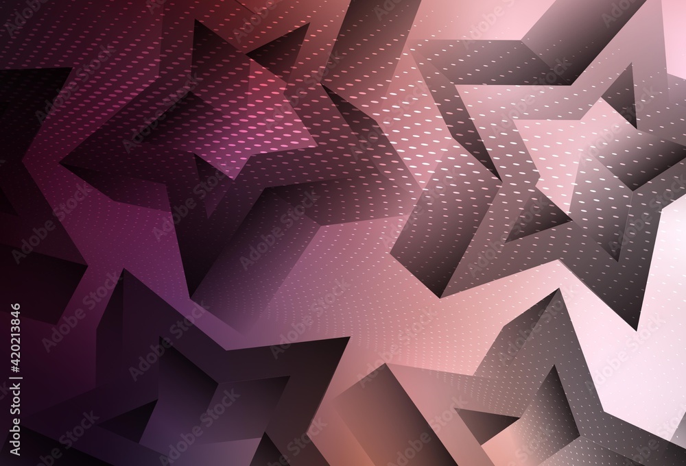 Light Pink vector template with sky stars. Light Pink vector template with sky stars.