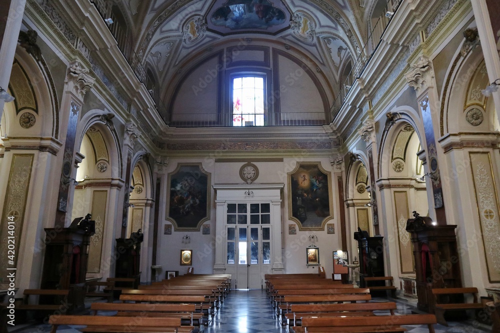 Napoli Controfacciata della Chiesa di Santa Caterina a Chiaia Stock