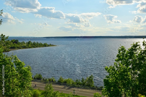 The majestic Kama river. Naberezhnye Chelny. Russia.