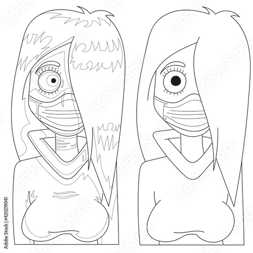Adolescente et port du masque chirurgical