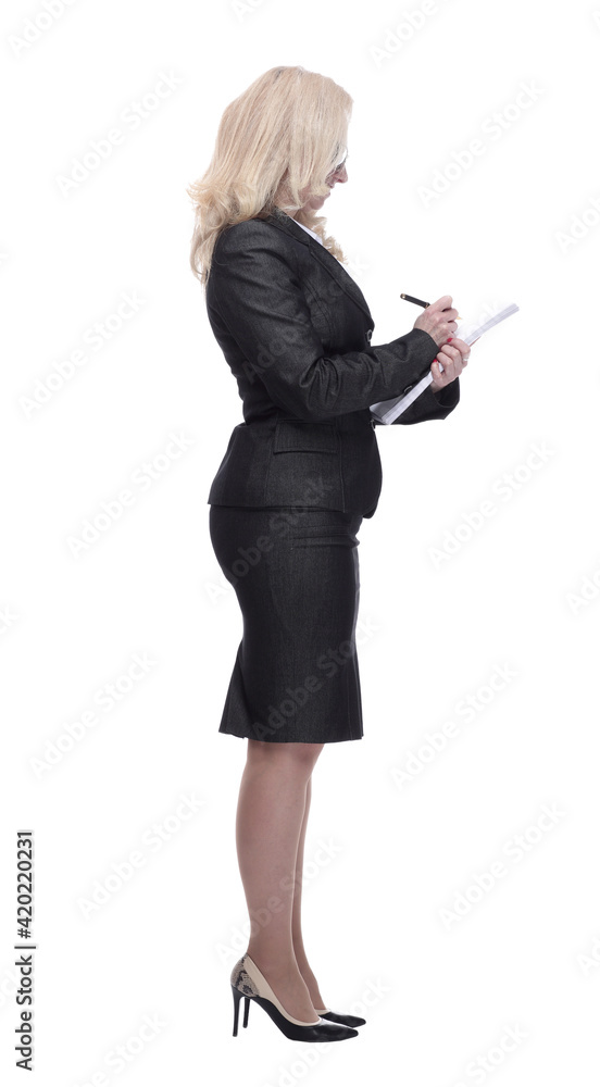 business woman puts his signature on a business document. business woman puts his signature on a business document.