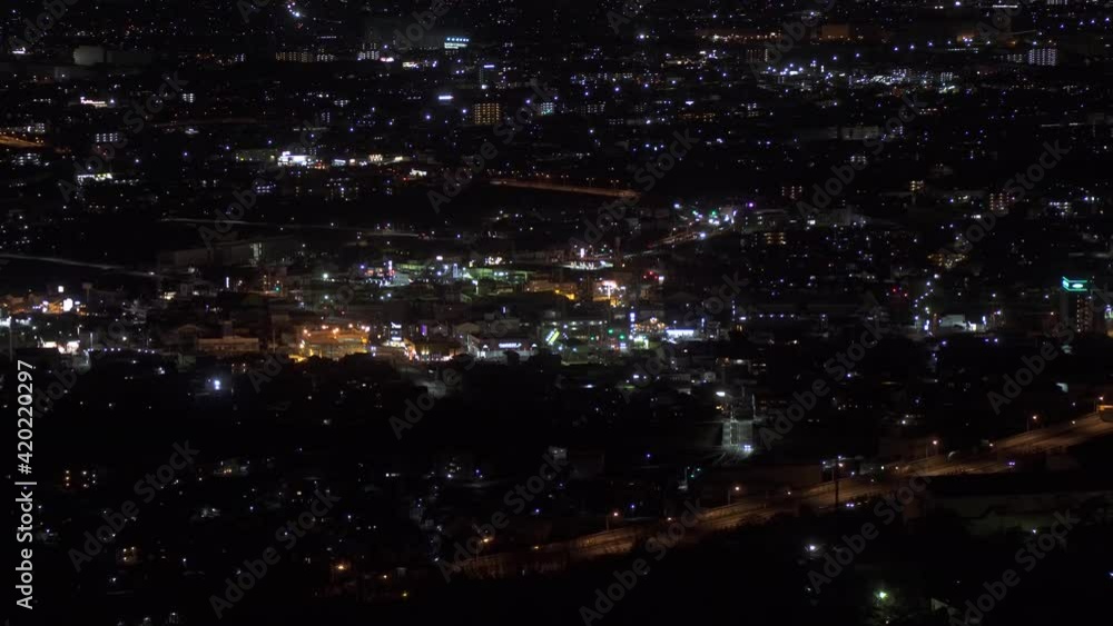 静岡県焼津市と藤枝市の夜景 静岡県焼津市と藤枝市の夜景