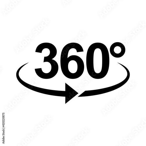 360 degrees vector icon 360度のアイコン