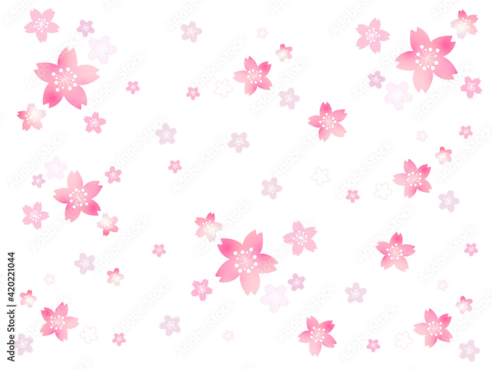 桜の花の背景素材2