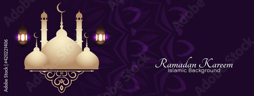 Cultural Islamic festival Ramadan kareem banner design