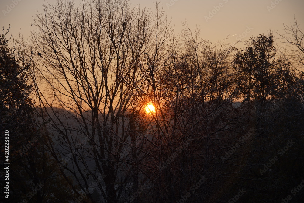 sunrise in the mountains