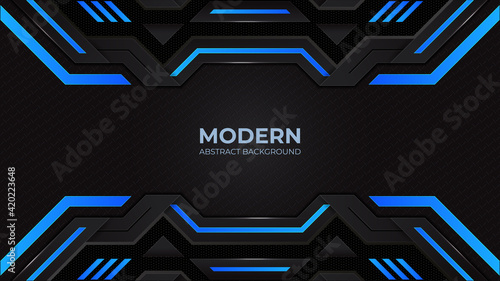 abstract blue background with the modern concept of light gradients. 