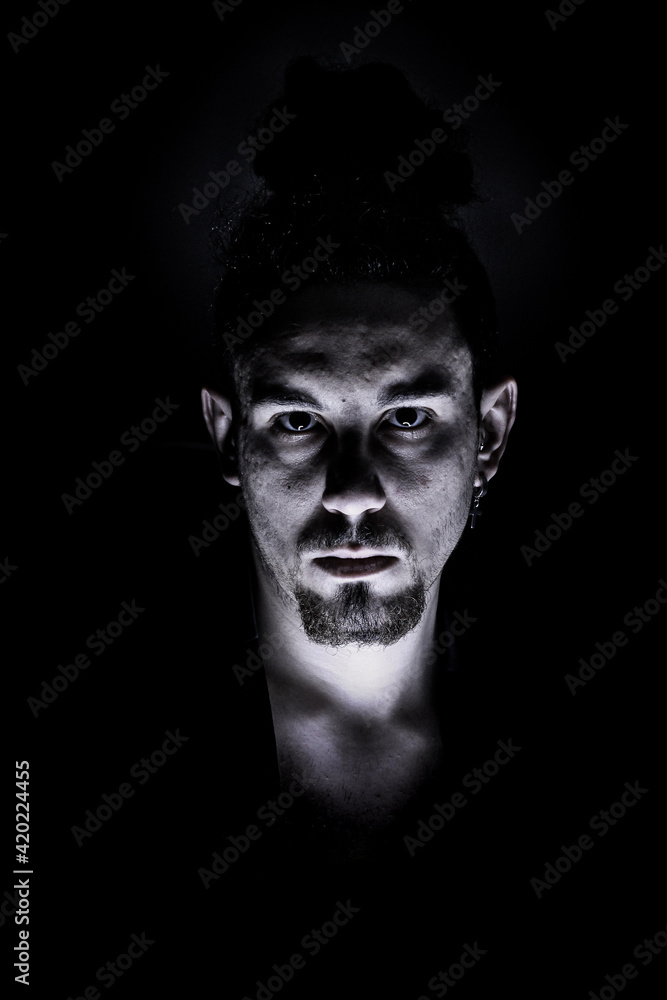 black and white portrait of a serious man black and white portrait of a serious man