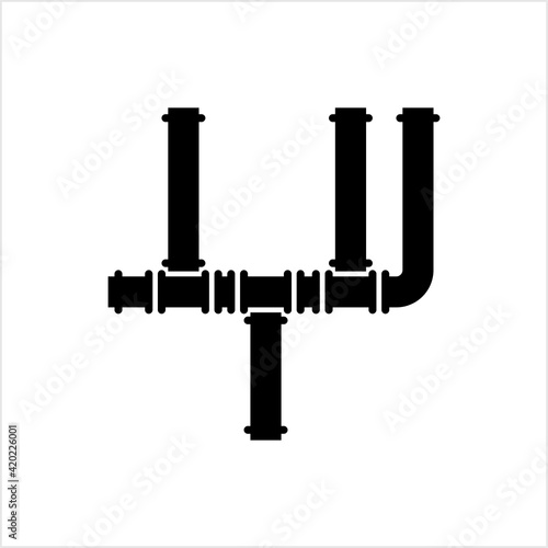 Pipe Icon, Pipe Fitting Icon, Water, Gas, Oil Pipeline, Plumbing Work
