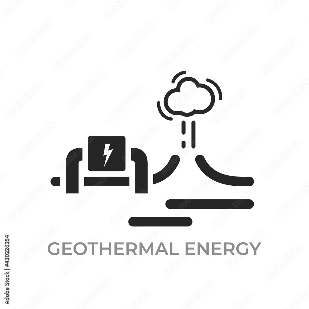 geothermal energy icon. eco, environment, renewable and alternative energy symbol geothermal energy icon. eco, environment, renewable and alternative energy symbol