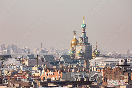 Roofs of the buildings in the center of Saint Petersburg, 