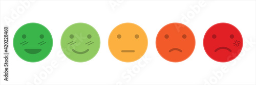 Emotional assessment icon set customer evaluation the service