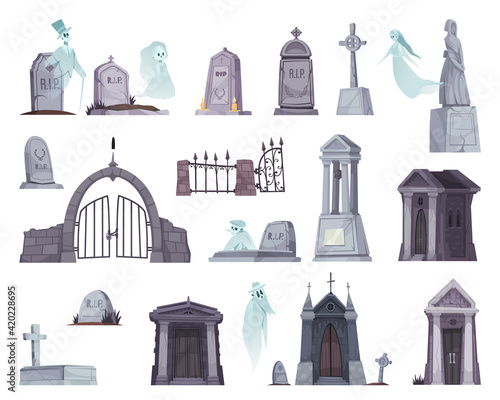 Cartoon Cemetery Set