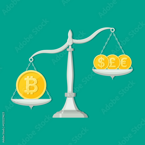 The coin with the bitcoin symbol