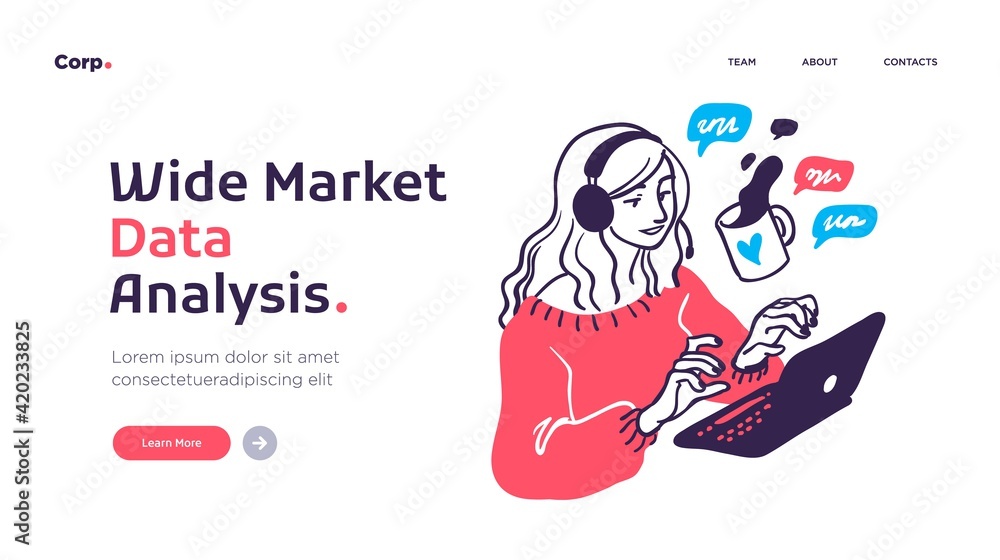 Landing page template of Digital Solutions Business Analytics and Planning. Modern Flat style. Vector illustration. Landing page template of Digital Solutions Business Analytics and Planning. Modern Flat style. Vector illustration.