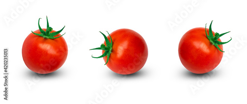 collection of tomato isolated on white background