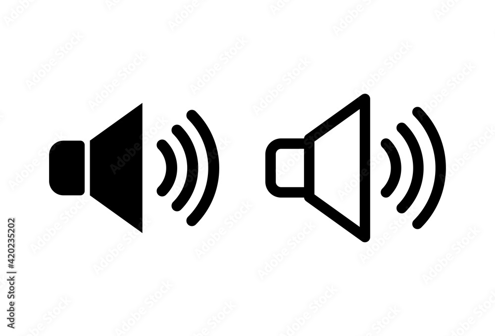 Speaker icon set. volume icon vector. loudspeaker icon vector. sound symbol Speaker icon set. volume icon vector. loudspeaker icon vector. sound symbol