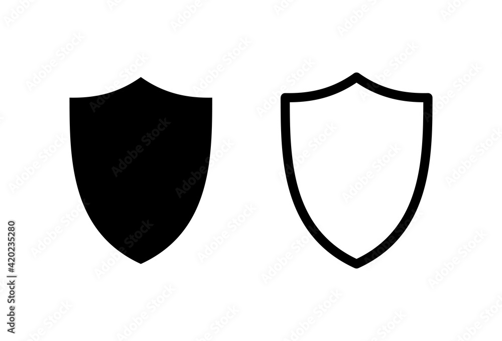 Shield icon set. Protection icon vector. Security vector icon Shield icon set. Protection icon vector. Security vector icon