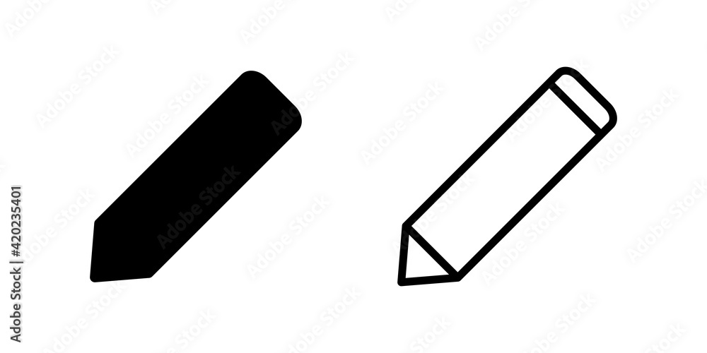 Pencil icon set. pen symbol. edit icon vector Pencil icon set. pen symbol. edit icon vector