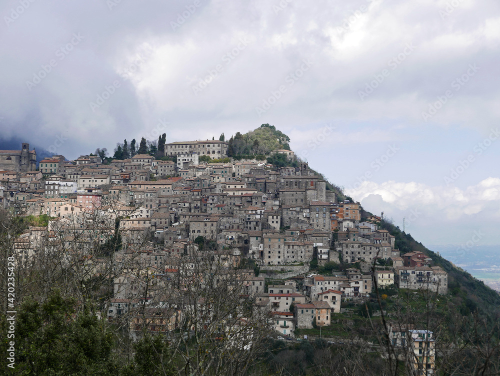 veduta del caratteristico borgo di Patrica, in Italia