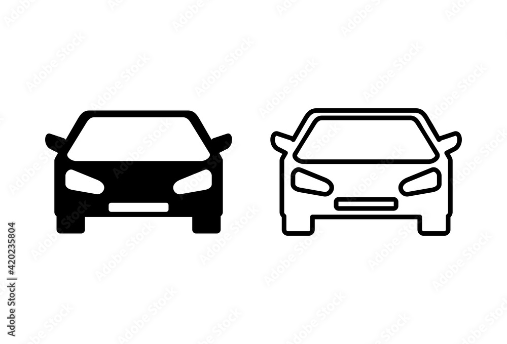 Car icon set. car vector icon. small sedan Car icon set. car vector icon. small sedan