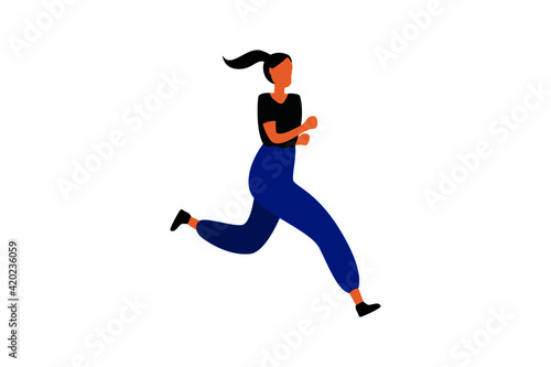 running jogging woman