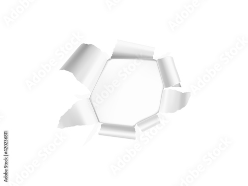 Fototapeta Naklejka Na Ścianę i Meble -  Round Paper Hole Composition