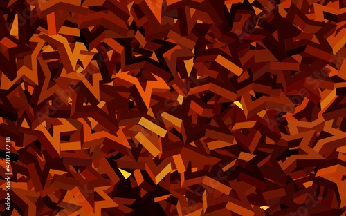 Dark Orange vector texture with beautiful stars.