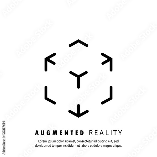 Augmented reality icon. Concept AR symbol. Vector EPS 10. Isolated on white background