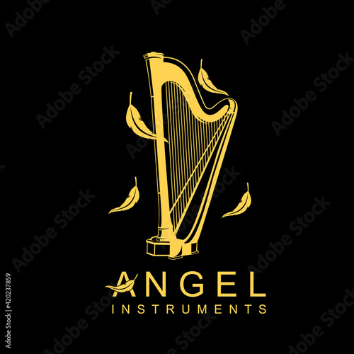 Angel Instruments Logo Design vector