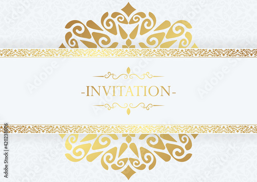Elegant Invitation decorative frame design background