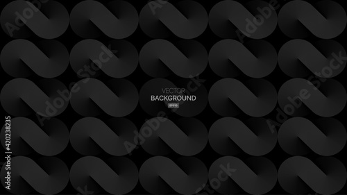 Dark Abstract Infinity Geometric Shape Background. Vector illustration