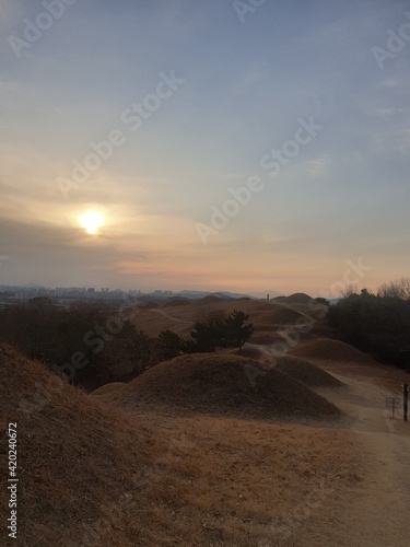 sunset in the mountains