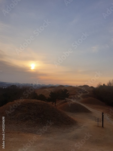 sunset in the mountains