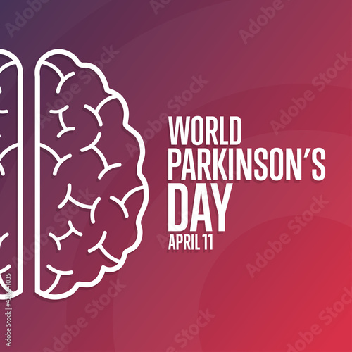 World Parkinson’s Disease Day. April 11. Holiday concept. Template for background, banner, card, poster with text inscription. Vector EPS10 illustration.