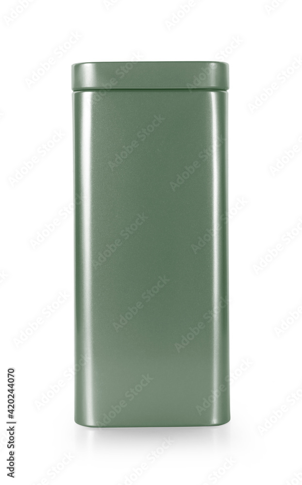 silver metal box isolated on white background. silver metal box isolated on white background.