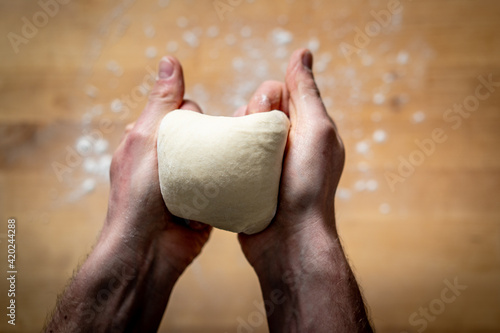 preparing pizza dough balls