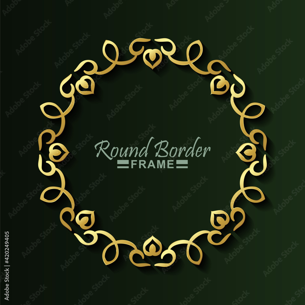 Luxury round border frame design