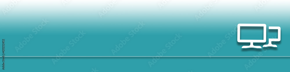 Breiter Hintergrund oder Banner mit Symbolen von Computern Breiter Hintergrund oder Banner mit Symbolen von Computern