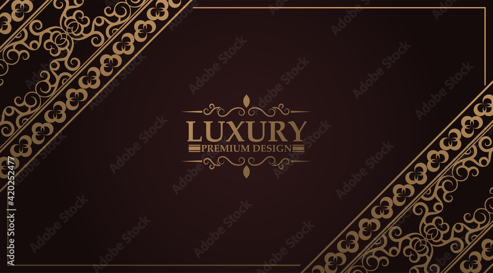 Luxury border ornament background concept Luxury border ornament background concept