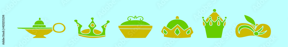 set of happy Epiphany crown cartoon icon design template with various models. vector illustration isolated on blue background set of happy Epiphany crown cartoon icon design template with various models. vector illustration isolated on blue background