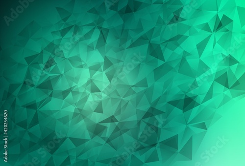 Light Green vector low poly texture.