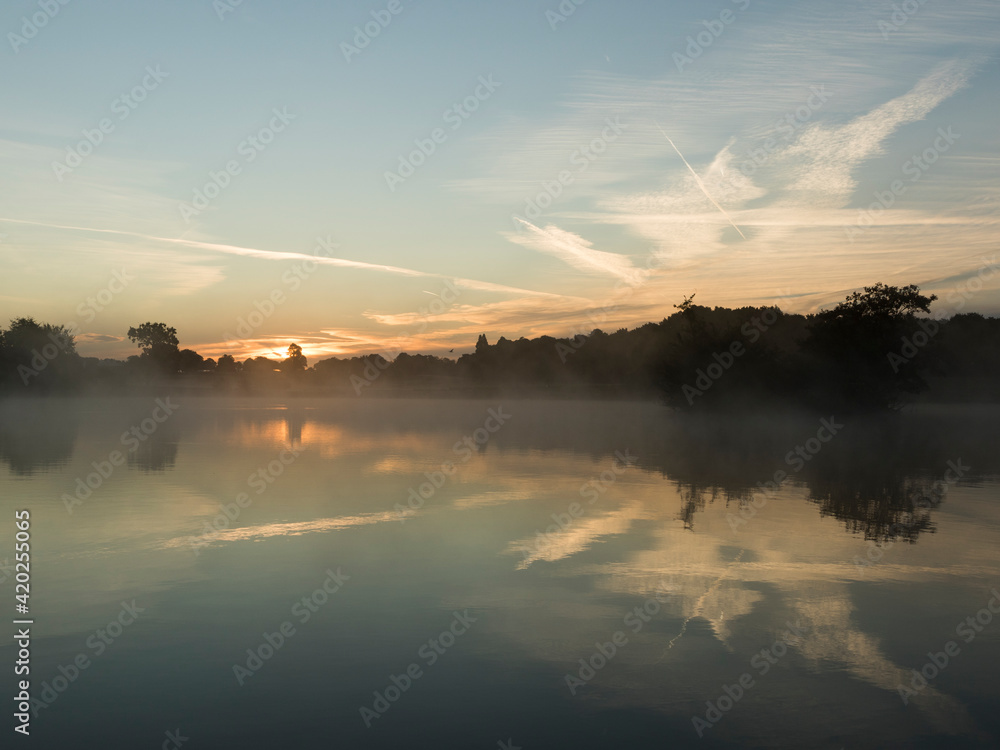 Fototapeta premium sunrise over the river