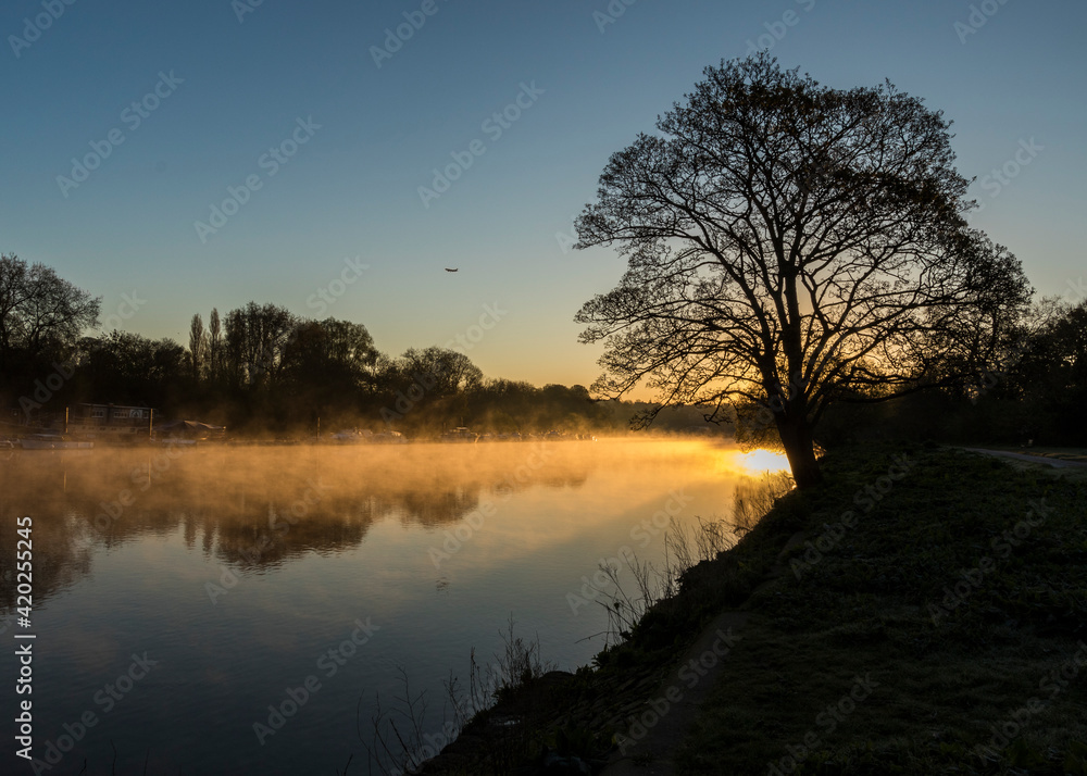 sunrise over the river sunrise over the river