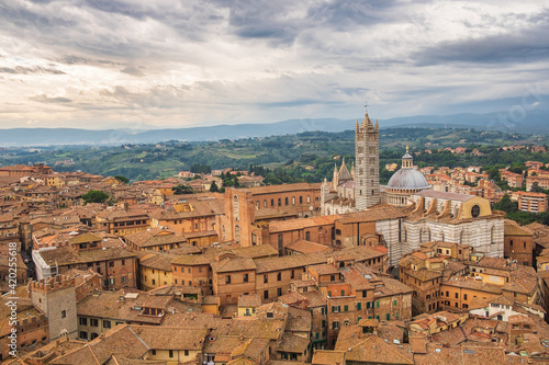 Siena Old City - view on the roofs of old town. Italy © Michal
